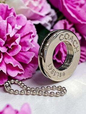 Coach hardware silver with ball chain